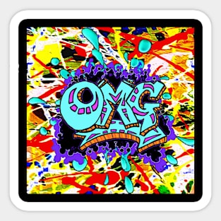 OMG, Tags, Pop ,Rainbow, Spray, Graffiti 2 Sticker